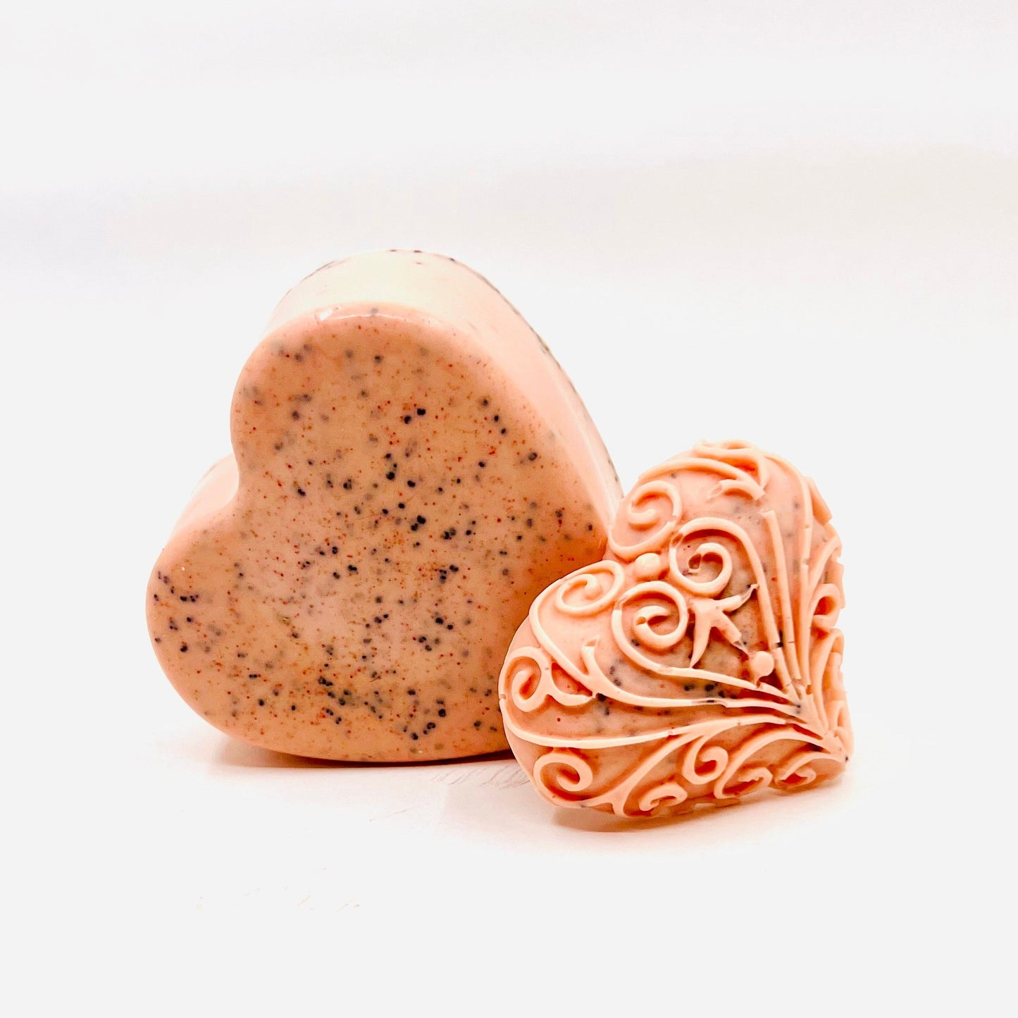 Strawberry Poppyseed Vegan Heart Soap